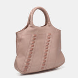Bolso shopper con detalles pasados en piel rosa