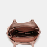 Bolso shopper con detalles pasados en piel rosa