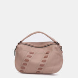 Bandolera con detalles pasados en piel rosa