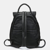 Black leather backpack