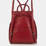 Mochila en piel roja