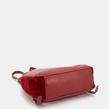 Mochila en piel roja
