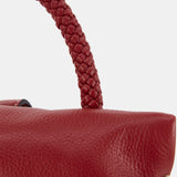 Mochila en piel roja
