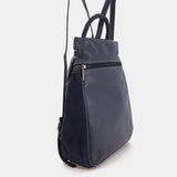 Mochila en piel azul