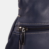 Mochila en piel azul