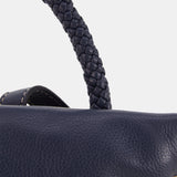 Mochila en piel azul