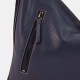 Bolso de hombro en piel azul