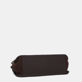 Brown suede shoulder bag