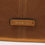 Shoulder bag in cognac suede