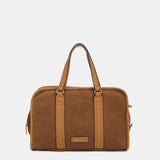Cognac suede handbag