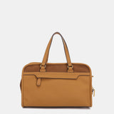 Cognac suede handbag