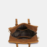 Cognac suede handbag