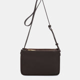Brown suede shoulder bag