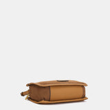 Cognac suede shoulder bag