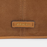 Cognac suede shoulder bag