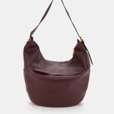 Bolso de hombro en piel burdeos
