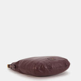 Bolso de hombro en piel burdeos