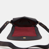 Bandolera en piel negra