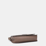 Bandolera en piel taupe