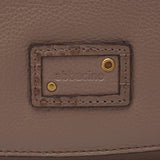 Bandolera en piel taupe
