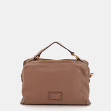 Bandolera pequeña en piel taupe