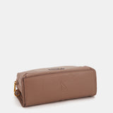 Bandolera pequeña en piel taupe