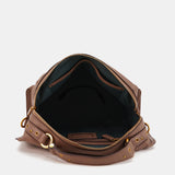 Bandolera pequeña en piel taupe