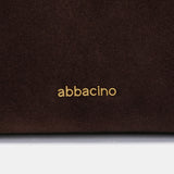 Brown suede shoulder bag