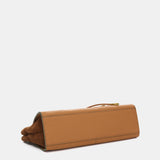 Bolso de mano en piel camel