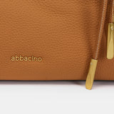 Bolso de mano en piel camel