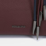 Bolso de mano en piel burdeos