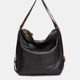 Bolso multifucional en piel negra