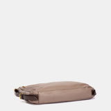 Multifunctional bag in taupe leather