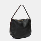 Bolso de hombro en piel negra