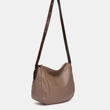 Bolso hombro en piel taupe