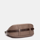 Bolso hombro en piel taupe
