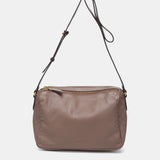 Bandolera en piel taupe