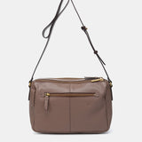 Bandolera en piel taupe