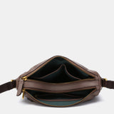 Bandolera en piel taupe