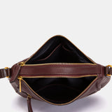 Bandolera en piel burdeos