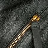 Bolso de hombro en piel y serraje verde