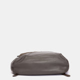 Mochila en piel y serraje gris