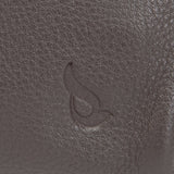 Mochila en piel y serraje gris