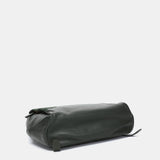 Mochila en piel y serraje verde