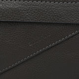 Bandolera en piel y serraje gris