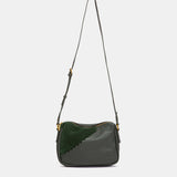 Bandolera en piel y serraje verde