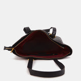 Shopper bag in black leather