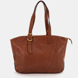 Bolso shopper en piel cognac