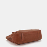 Bolso shopper en piel cognac