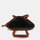 Bolso shopper en piel cognac